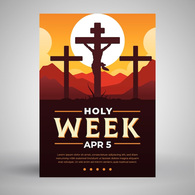 Holy week poster template