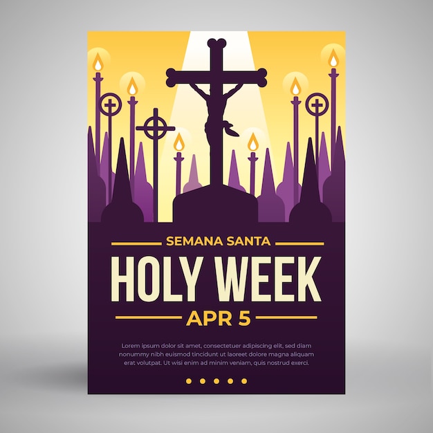 Holy week poster template