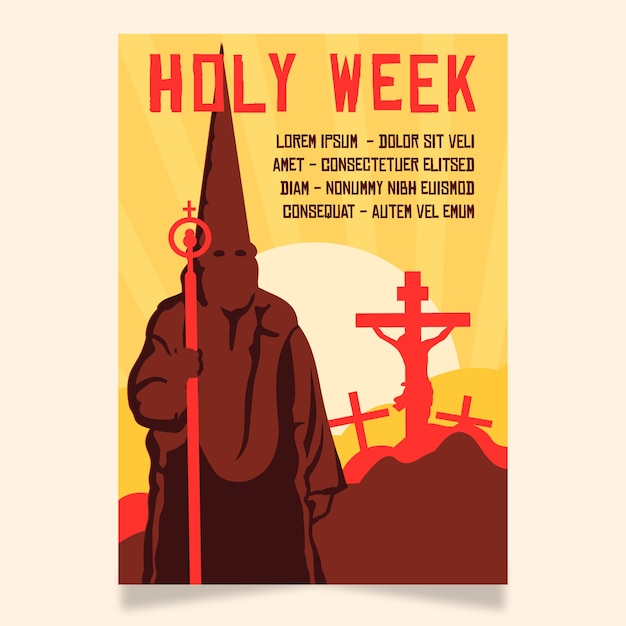 Holy week poster template