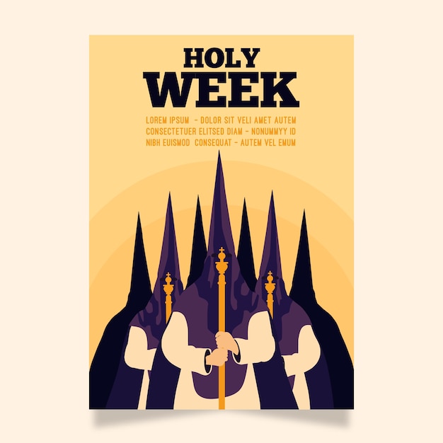 Holy week poster template