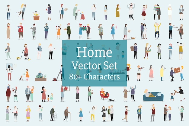 Free vector home and family vector