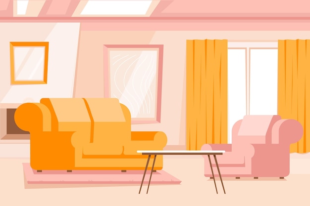 Free Vector home interior background for video conferencing