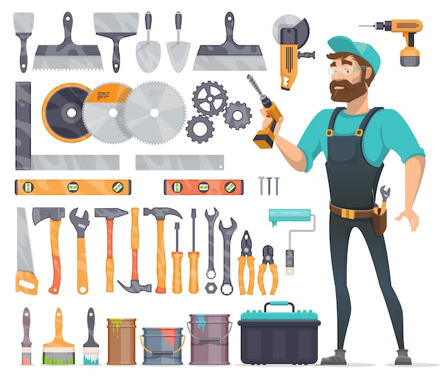 Home Repair Tools Icons Set