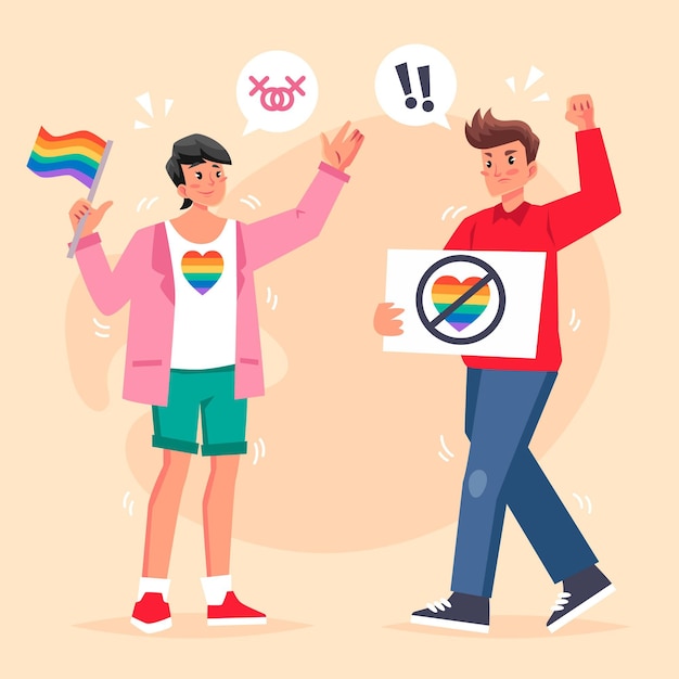 Free Vector homophobia concept