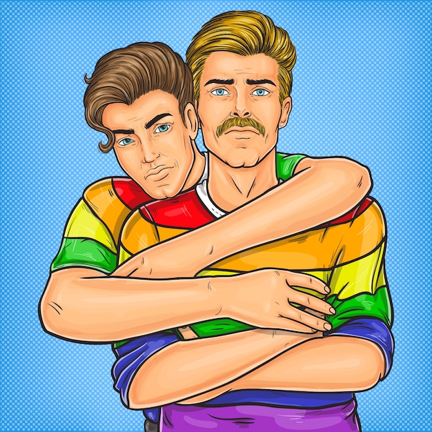 Free Vector homosexual couple oppressed prejudices