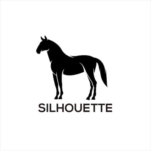 Free vector horse silhouette design vector design illustration