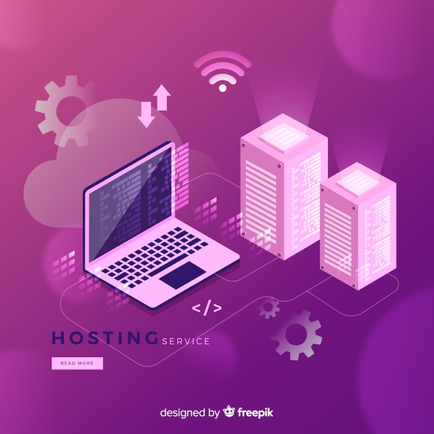 Free Vector hosting service background