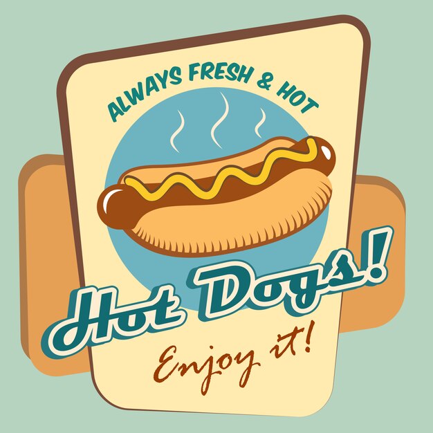 Hot dog advertising design