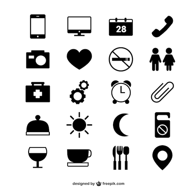 Free Vector hotel room icons