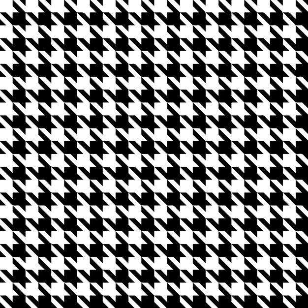 Houndstooth pattern design background in black and white