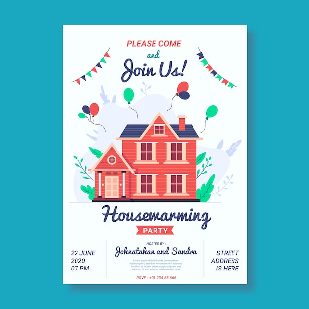 Housewarming invitation template