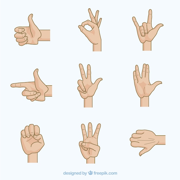 Free Vector human hand gestures