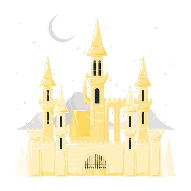 Free Vector ice castle concept illustration