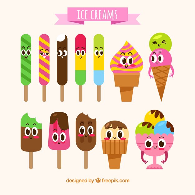 Ice cream characters collection