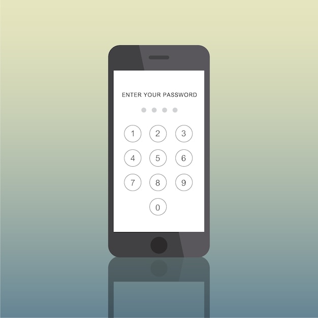 Free Vector icon smart phone electronic passcode concept