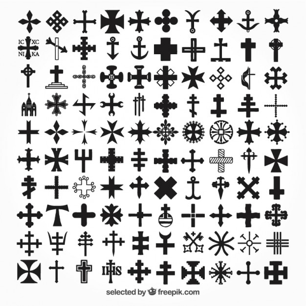 Icons of crosses collection