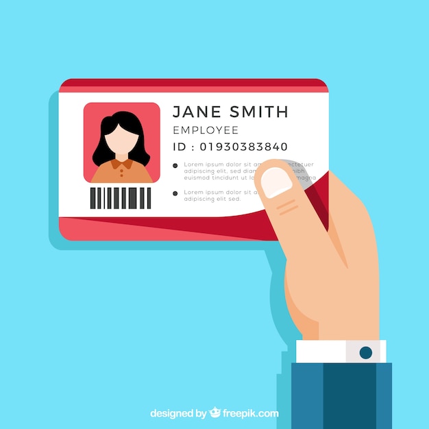 Free Vector id card illustration