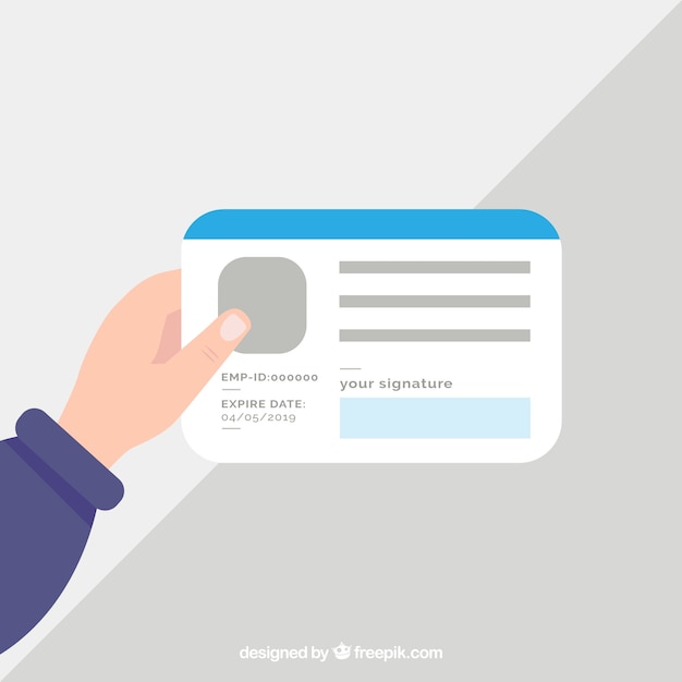 Free Vector id card illustration