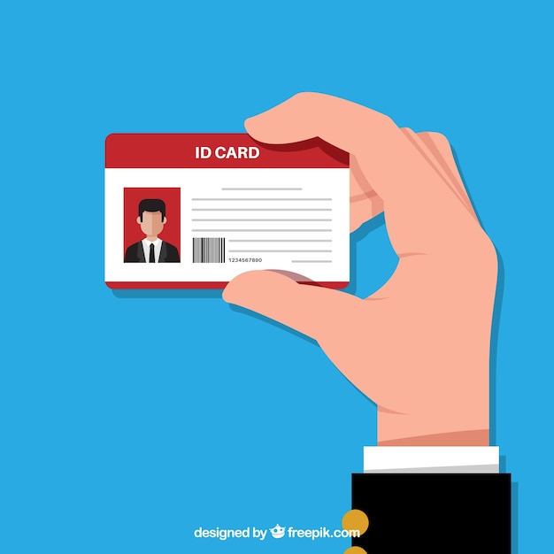 Free Vector id card illustration