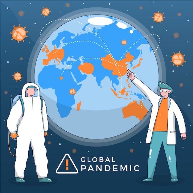 Free Vector illustrated pandemic time concept