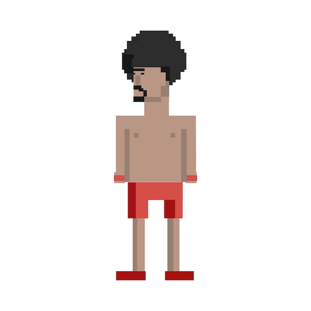 Free Vector illustration of avatar man with afro hairstyle