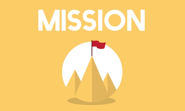 Free Vector illustration of business mission