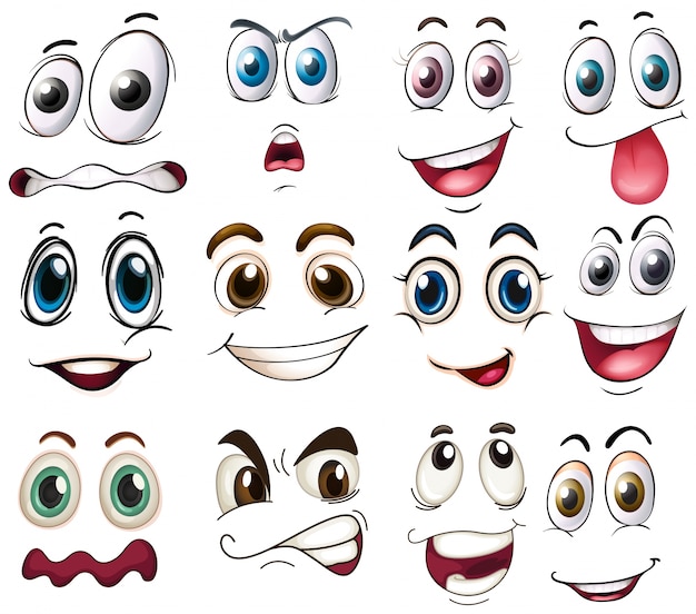 Illustration of different expressions