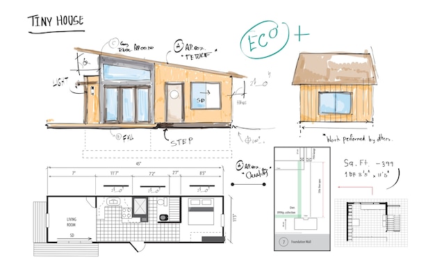 Free Vector illustration of house planning