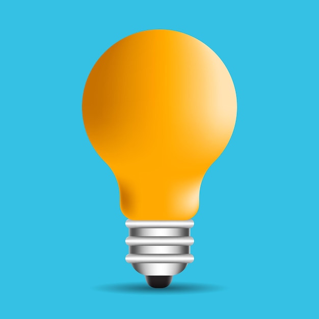 Free Vector  illustration light bulb with rays shine energy and idea symbol