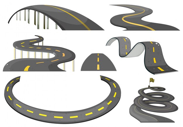 Illustration of a set of roads