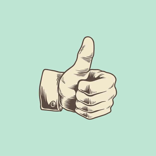 Free Vector illustration of thumbs up icon