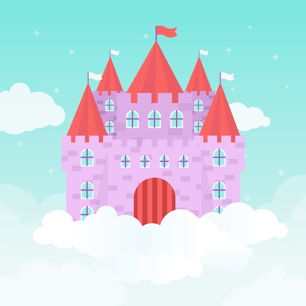 Free Vector illustration with fairytale concept