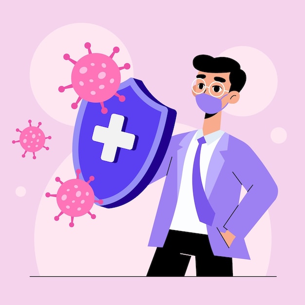 Free Vector immune system concept