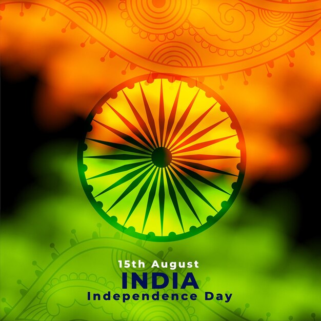 India independence day decorative card design