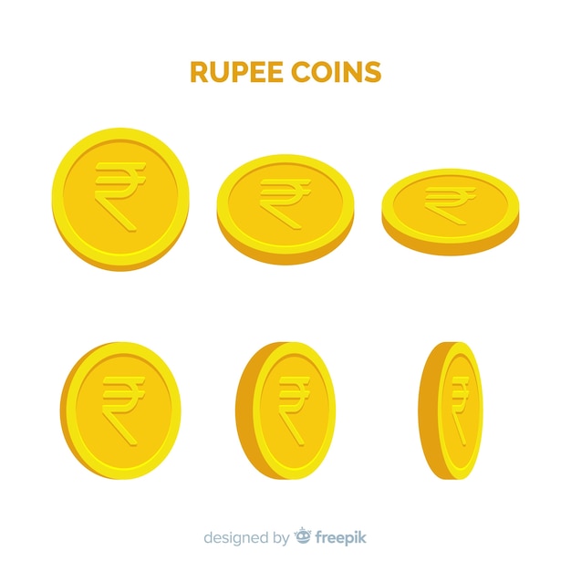 Free Vector indian rupee coins