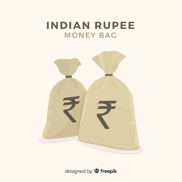 Free Vector indian rupee money bag