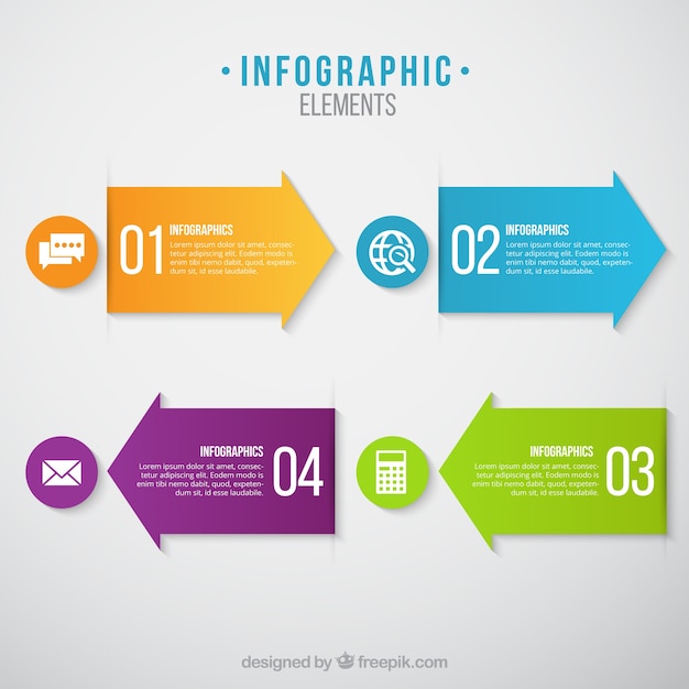 Free Vector infographic arrows