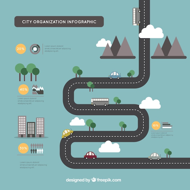 Free Vector infographic of cty organization