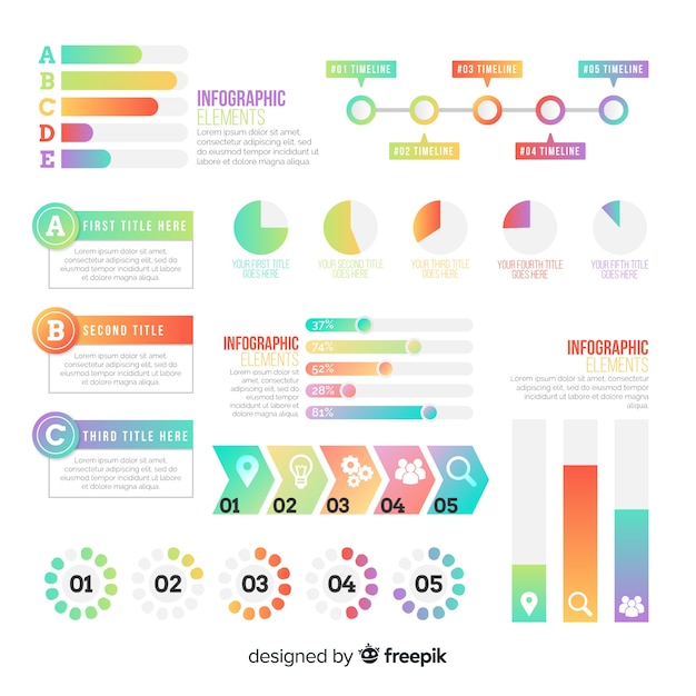 Free Vector infographic element collectio