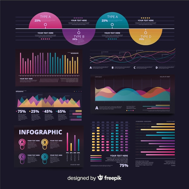 Free Vector infographic element collectio