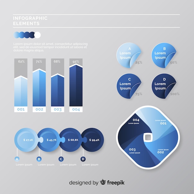 Free Vector infographic element collection