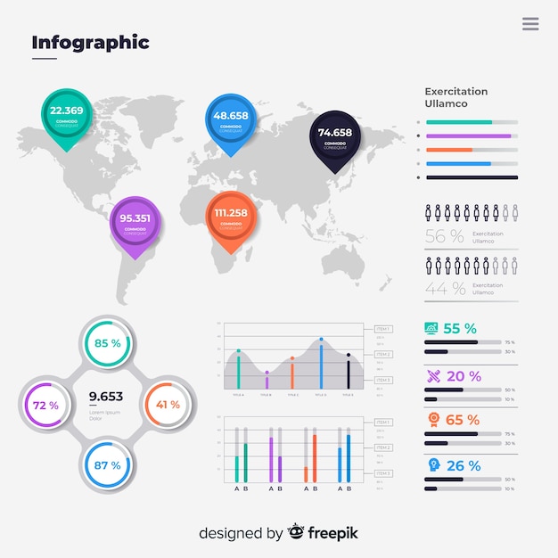 Free Vector infographic element collection