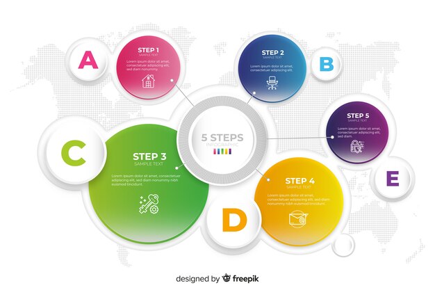 Infographic template with colourful elements