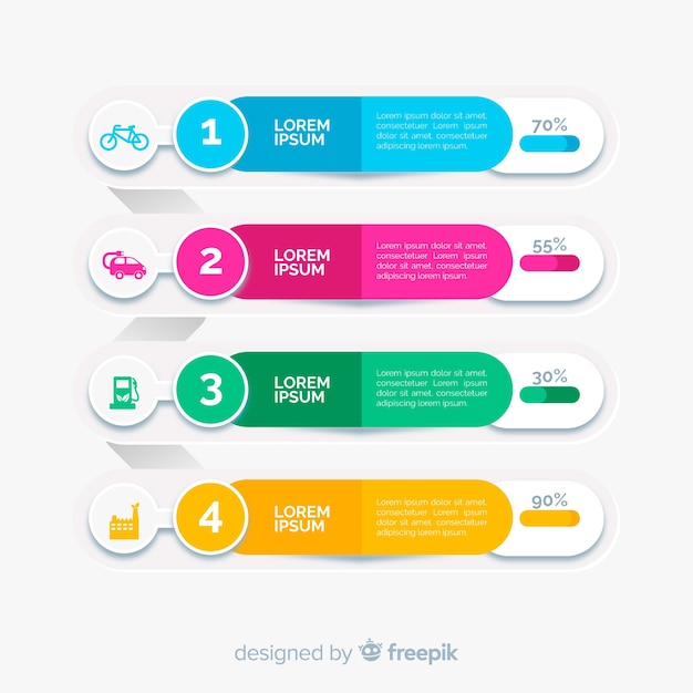 Free Vector infographic template