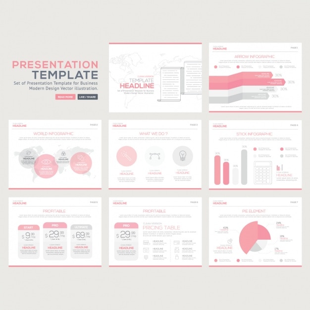 Free Vector infographic templates collection