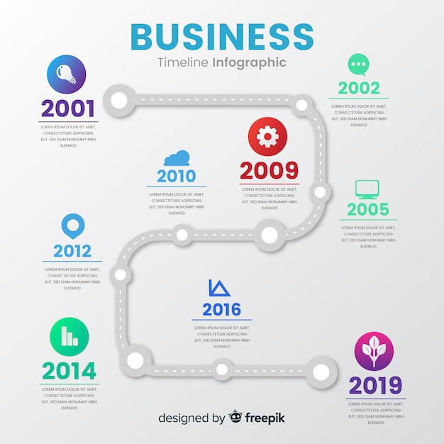 Free Vector infographic timeline concept