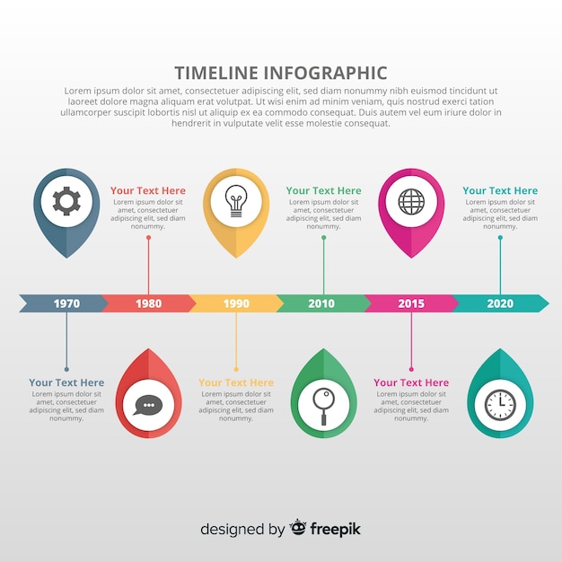 Free Vector infographic timeline concept