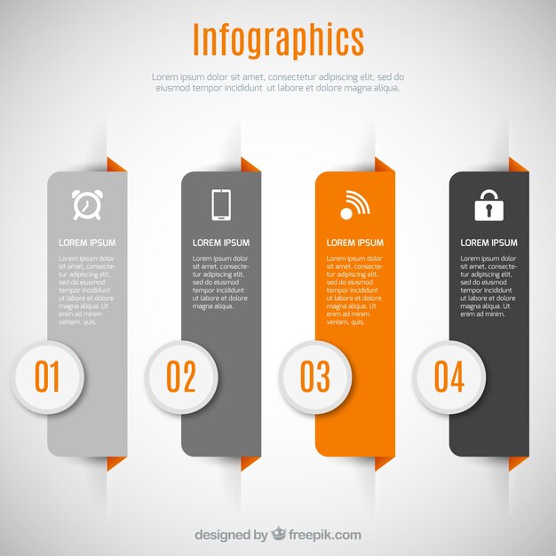 Infographic with banners template