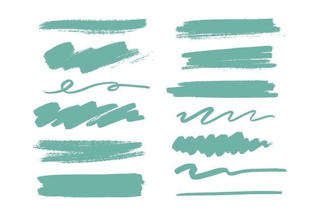 Free Vector ink brush stroke collection