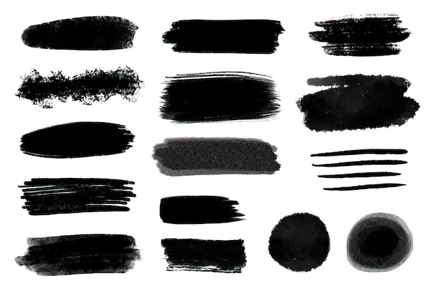 Ink brush stroke collection